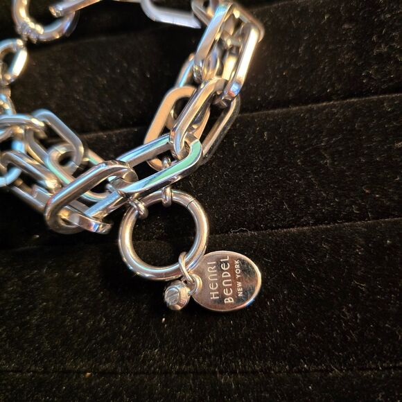 Henri Bendel Silver Tone Chunky Chain Link Bracelet - Picture 3 of 4